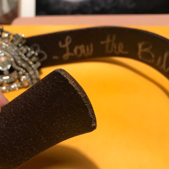 Stunning Brown B-Low the Belt. Rhinestone Buckle, Small. - Picture 3 of 9